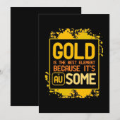 Scientist Gift | Goud is het beste element Save The Date (Voorkant / Achterkant)