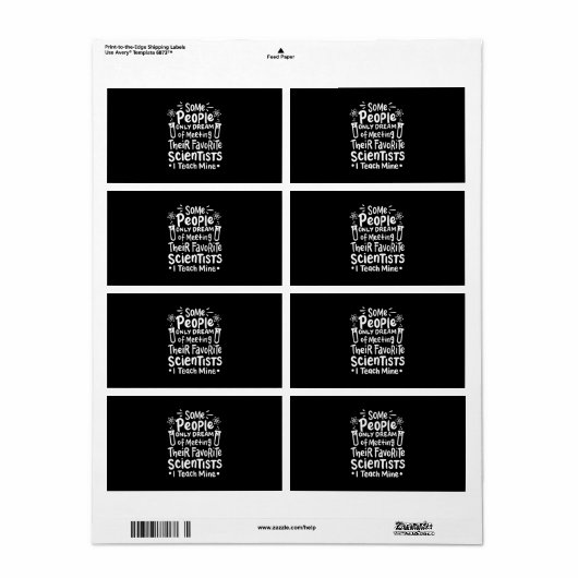 Scientist Gift | I Leer favoriete wetenschappers Etiket (Full Sheet)