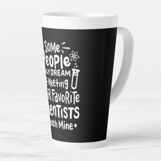 Scientist Gift | I Leer favoriete wetenschappers Latte Mok (Rechterhoek)