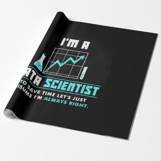 Scientist Gift | Ik ben Data Scientist Cadeaupapier (Uitgerold)