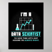Scientist Gift | Ik ben Data Scientist Poster (Voorkant)