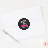 Scientist Gift | Ik weet dat ik wetenschap als een Ronde Sticker (Envelop)