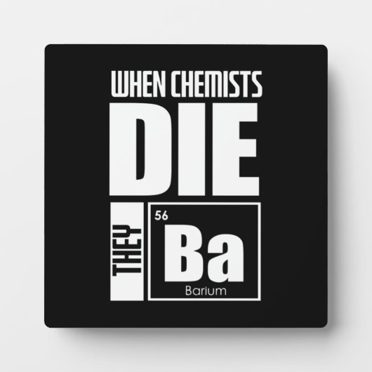 Scientist Gift | Levendige chemie Fotoplaat (Voorkant)