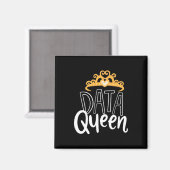 Scientist Gift | Proud Data Queen Magneet (Voorkant / Achterkant)