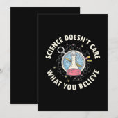 Scientist Gift | Wetenschap geeft niet om Save The Date (Voorkant / Achterkant)