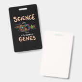 Scientist Gift | Wetenschap is in mijn genen Badge (Voor- en achterkant)