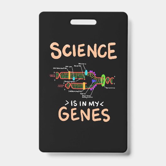 Scientist Gift | Wetenschap is in mijn genen Badge (Voorzijde)