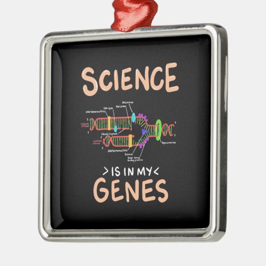 Scientist Gift | Wetenschap is in mijn genen Metalen Ornament (Links)