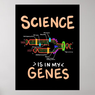 Scientist Gift   Wetenschap is in mijn genen Poster