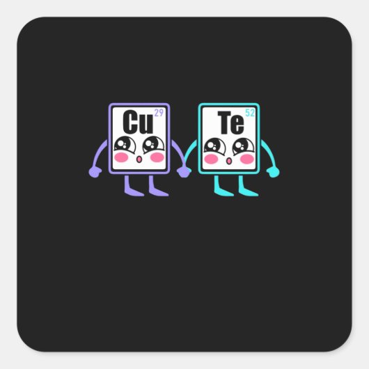 Scientist Gift | WetenschapsGift | Cute Chemistry Vierkante Sticker (Voorkant)