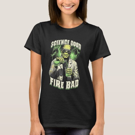 Scientist Halloween Funny Frankenstein Science Goo T-shirt (Voorkant)