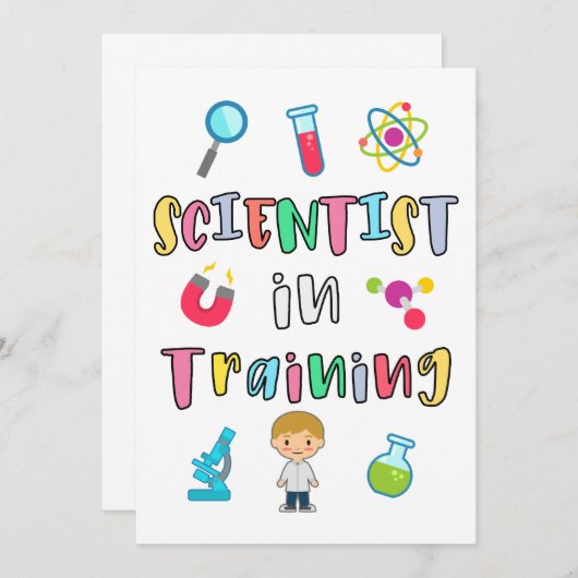 Scientist in Training for Young Scientists Kaart (Voorkant / Achterkant)
