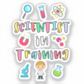Scientist in Training for Young Scientists Sticker (Voorkant)