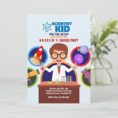 Scientist Kind Invitation Kaart (Staand voorkant)