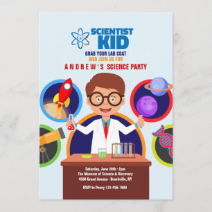 Scientist Kind Invitation Kaart