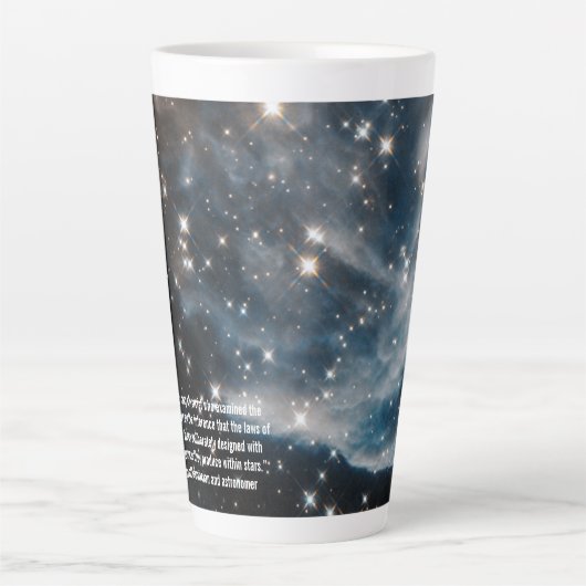 Scientist Quote en Constellation Photo Latte Mok (Voorkant)