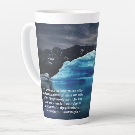Scientist Quote en Iceberg Natuur Foto Latte Mok (Linkerhoek)