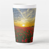 Scientist Quote Sunset Poppies Mystery Latte Mok (Voorkant)