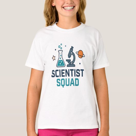 Scientist Squad Scheikunde Natuurkunde Terug naar T-shirt (Voorkant)