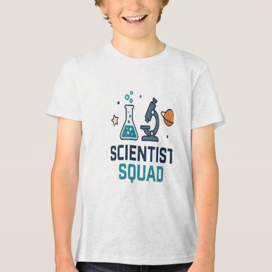 Scientist Squad Scheikunde Natuurkunde Terug naar Tri-Blend Shirt (Voorkant)