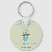 Scientist Thinking Sleutelhanger (Voorkant)