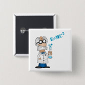 Scientist Vierkante Button 5,1 Cm (Voorkant /achterkant)