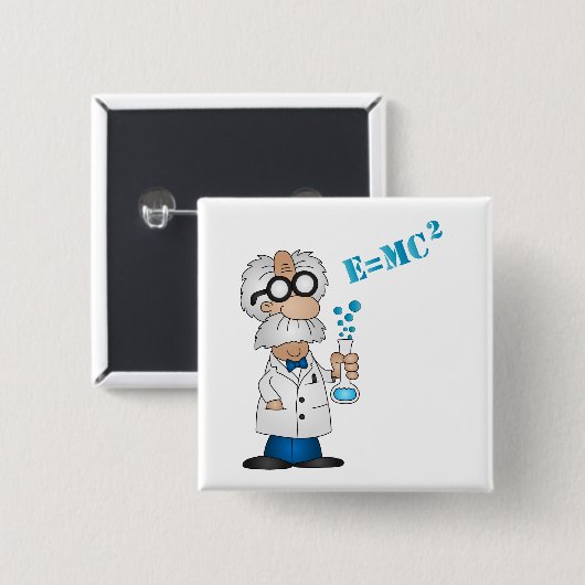 Scientist Vierkante Button 5,1 Cm (Voorkant /achterkant)