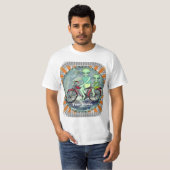 Scifi Alien-fiets T-shirt (Voorkant volledig)