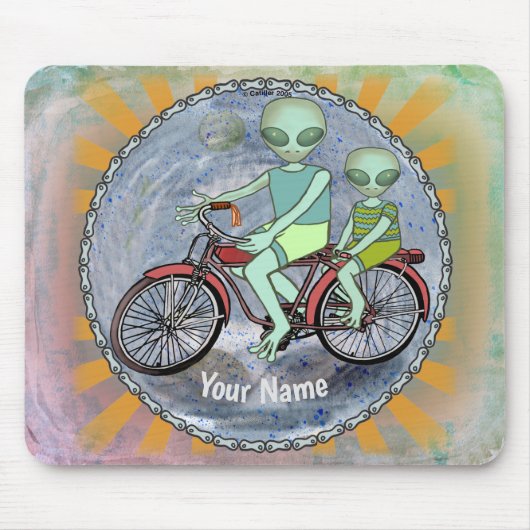 Scifi Alien Fietst Muismat (Voorkant)