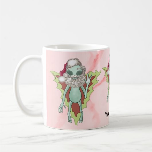 Scifi Alien Santa Koffiemok (Links)