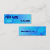 Scifi_Blue Skinny Profile Card Mini Visitekaartje (Voorkant / Achterkant)