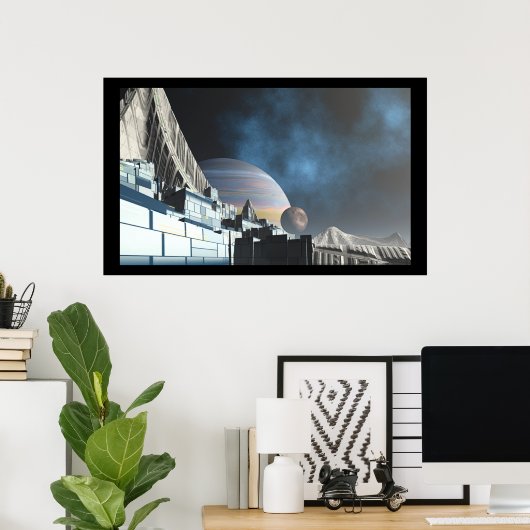 SciFi City Poster (Thuiskantoor)