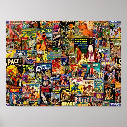 SciFi Comic Collage Poster (Voorkant)
