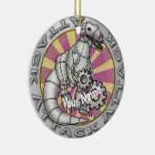 Scifi dinosaur robot keramisch ornament (Rechts)