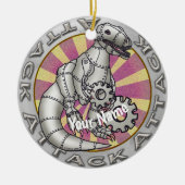 Scifi dinosaur robot keramisch ornament (Voorkant)