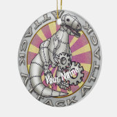 Scifi dinosaur robot keramisch ornament (Links)