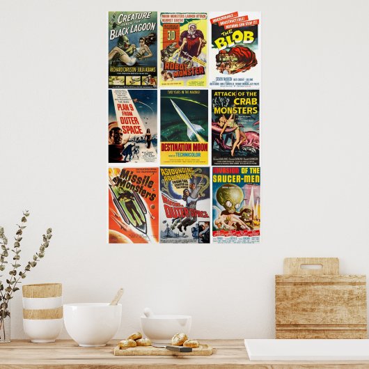 sciFi-films collage Poster (Keuken)