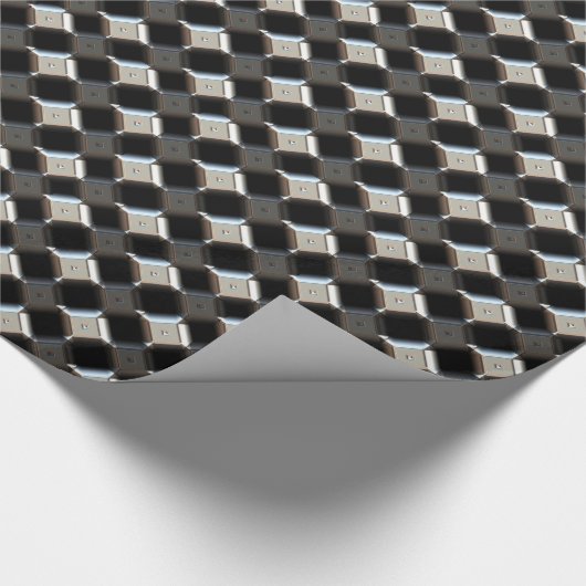 SciFi Metal Patroon 1 het Verpakkend Papier (Hoek)