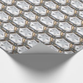 SciFi Metal Patroon 4 het Verpakkend Papier (Hoek)