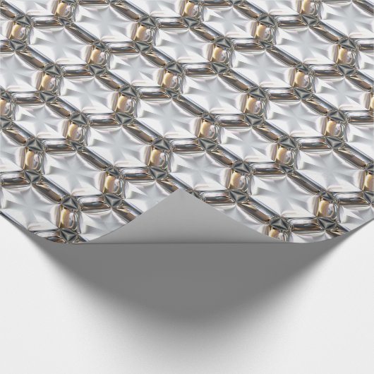SciFi Metal Patroon 4 het Verpakkend Papier (Hoek)