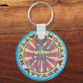 Scifi Robot Alien Aanval aangepaste naam Sleutelha Sleutelhanger (Voorkant)