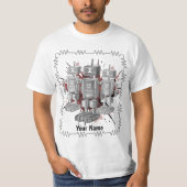 Scifi robot brigade t-shirt (Voorkant)