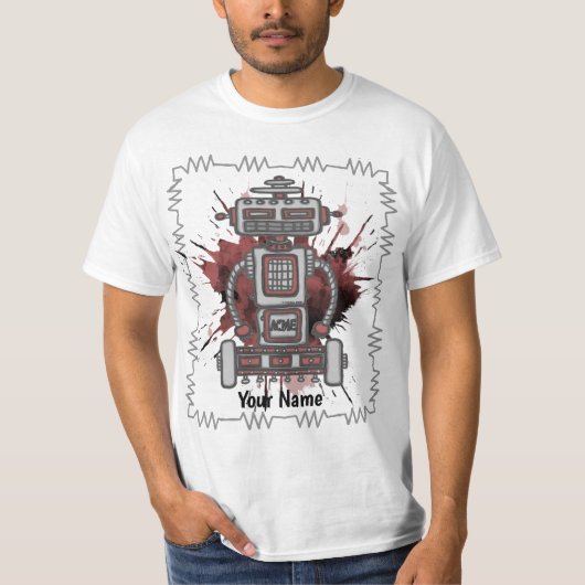 Scifi robot één t-shirt (Voorkant)