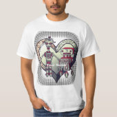Scifi robot liefde t-shirt (Voorkant)