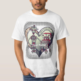 Scifi robot liefde t-shirt