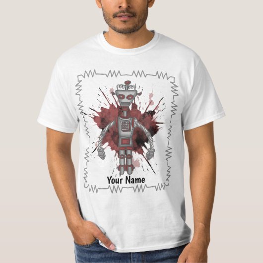 Scifi robot twee t-shirt (Voorkant)