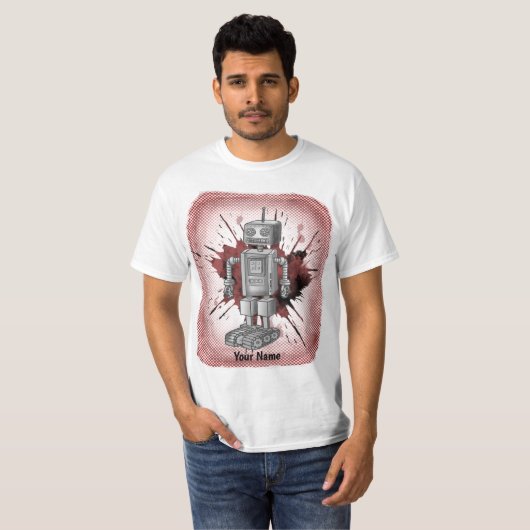 Scifi robot zeven t-shirt (Voorkant volledig)