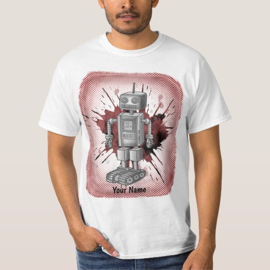 Scifi robot zeven t-shirt (Voorkant)