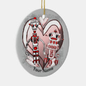 Scifi robots uit liefde keramisch ornament (Rechts)