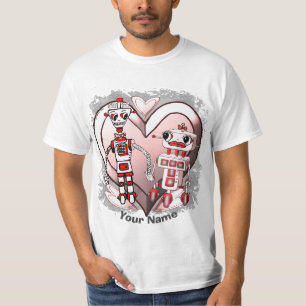 Scifi robots uit liefde t-shirt